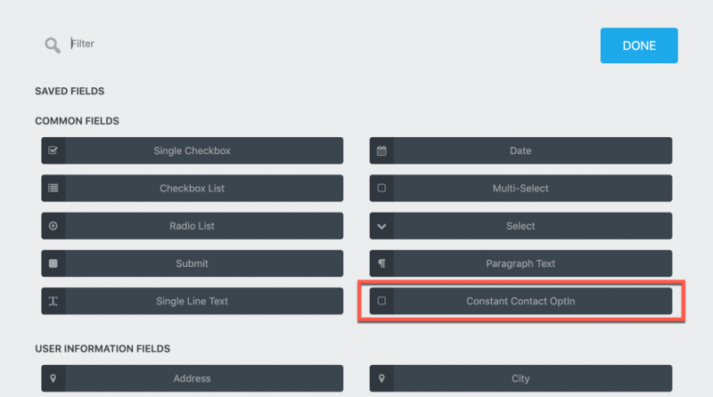 Constant Contact Opt-in Field