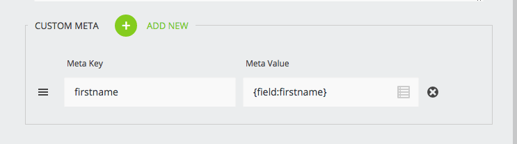 image of the post creation settings window with custom meta highlighted