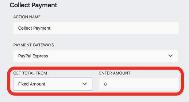 Charging a fixed amount