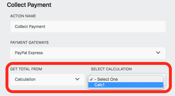 Getting total from calculation