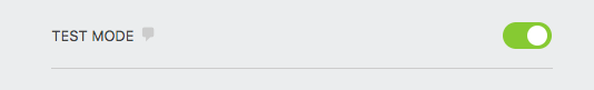 enable Test Mode toggle settings under the ninja forms stripe settings, advanced