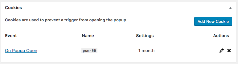wordpress popup plugin popup maker cookie settings