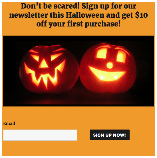 pumpking orange background added to spice up your wordpress form!