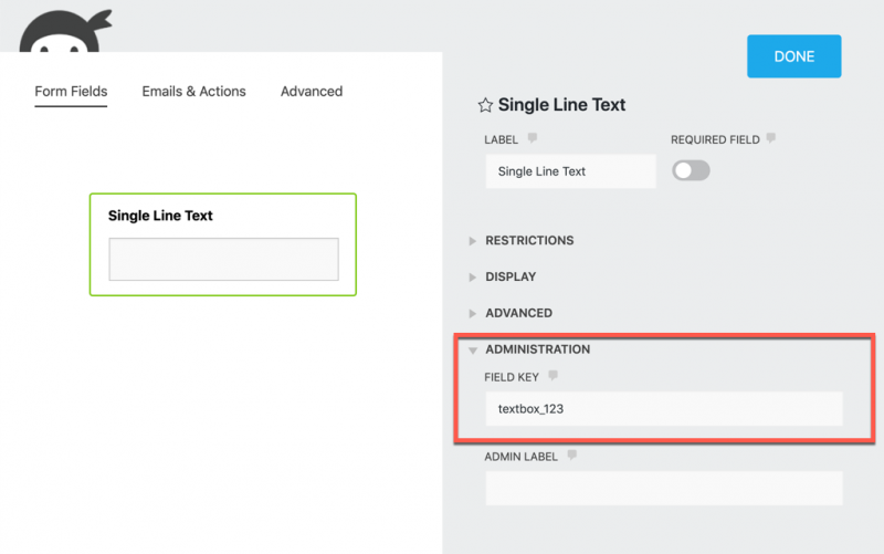 Field Administration Settings