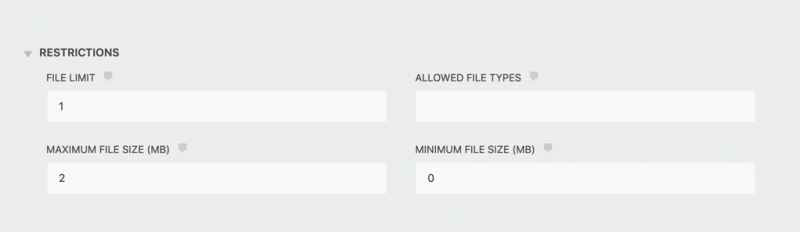 Restriction Settings