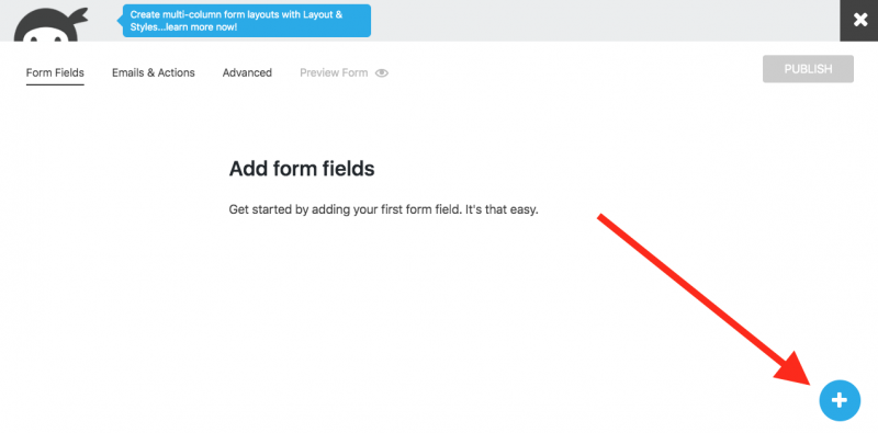 add new field button