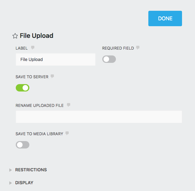File Upload Configuration