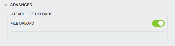 Attach File Uploads toggle