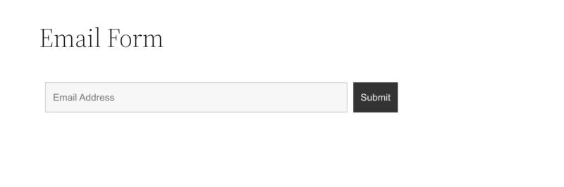 Single Line WordPress Contact Form 