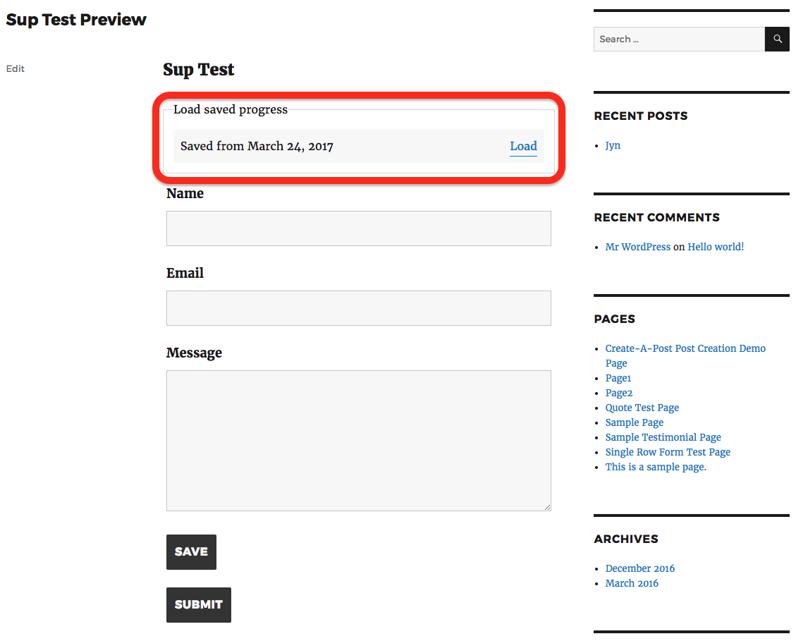 save user progress load save table