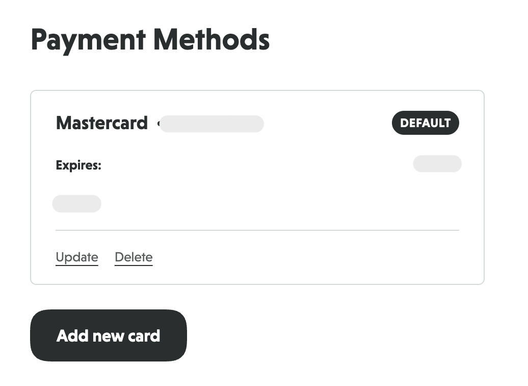 payment method update