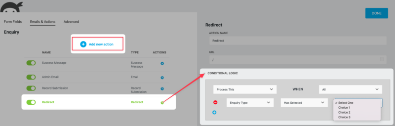 Create custom URL routing with conditional logic