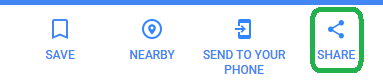 Share buttons for Google maps