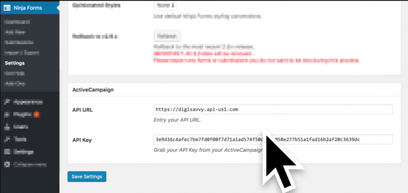 ActiveCampaign Settings