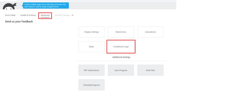 How to access conditional logic add-on