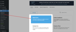 Build a form with the Ninja Forms form template.