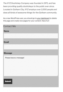 form background has turned a darker grey, setting it apart from the rest of the page