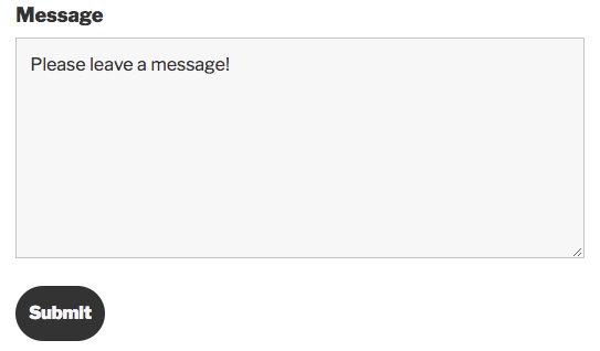 submit button has rounded edges