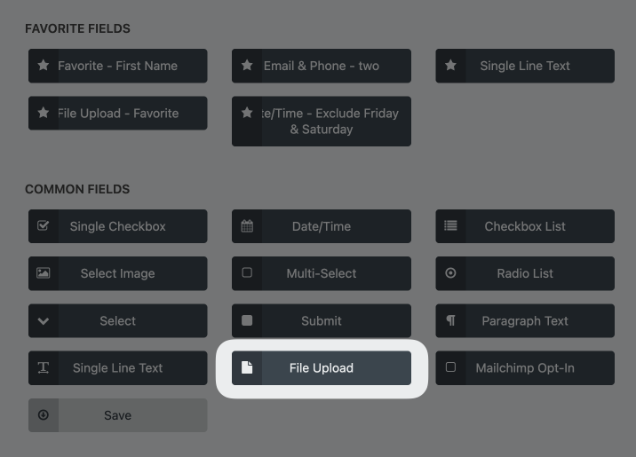 File Upload form field