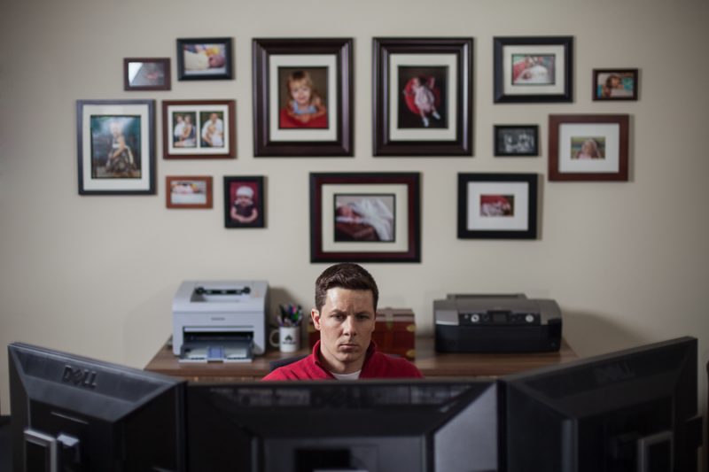 Andy and his three monitors