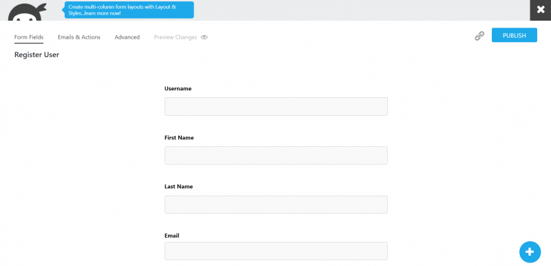 register user template