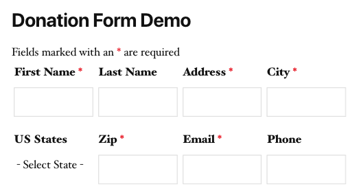 screen shot of 4 column form on iPad Pro