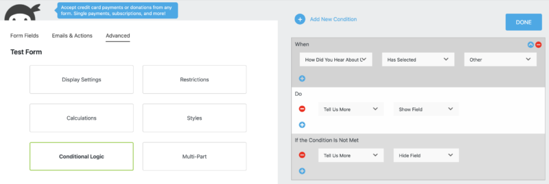 dynamic fields on your form