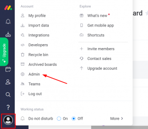 get API Key monday.com
