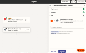 Create a Record in a Table for Lumeer with Zapier