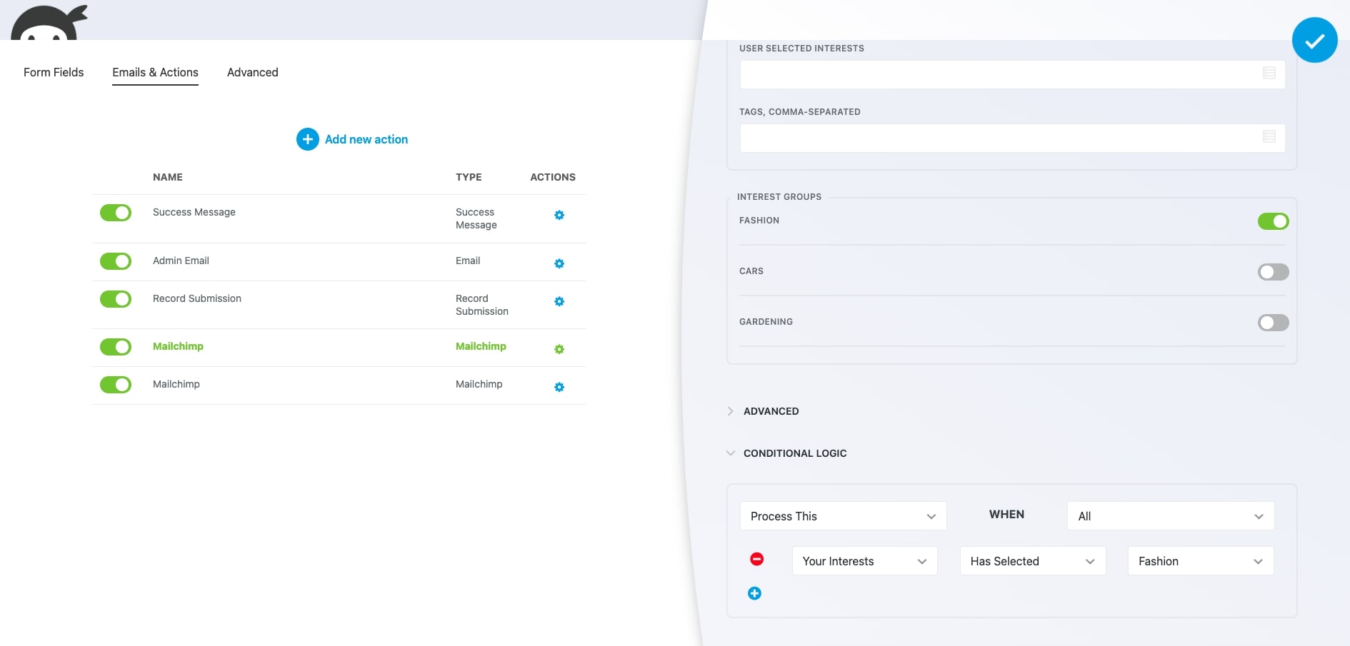Mailchimp and Conditional Logic