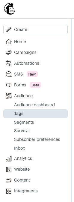 Mailchimp tags
