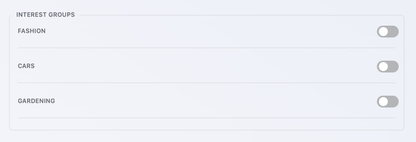 Newly created Interest Groups showing in Mailchimp action