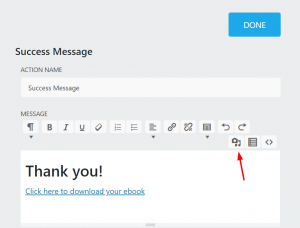 adding ebook link to the success message