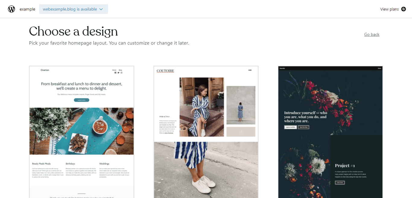 choosing a theme for your wordpress.com website