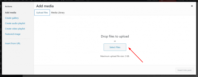 upload pdf to wordpress media library