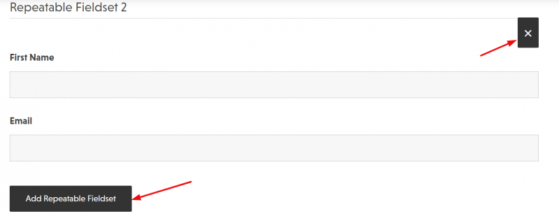 adding or deleting repeatable fieldset