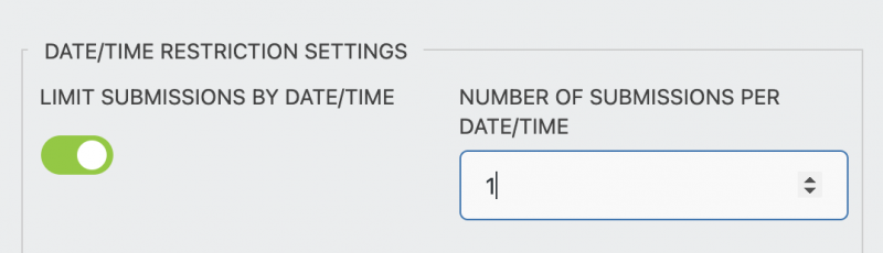 Submission Limit Setting