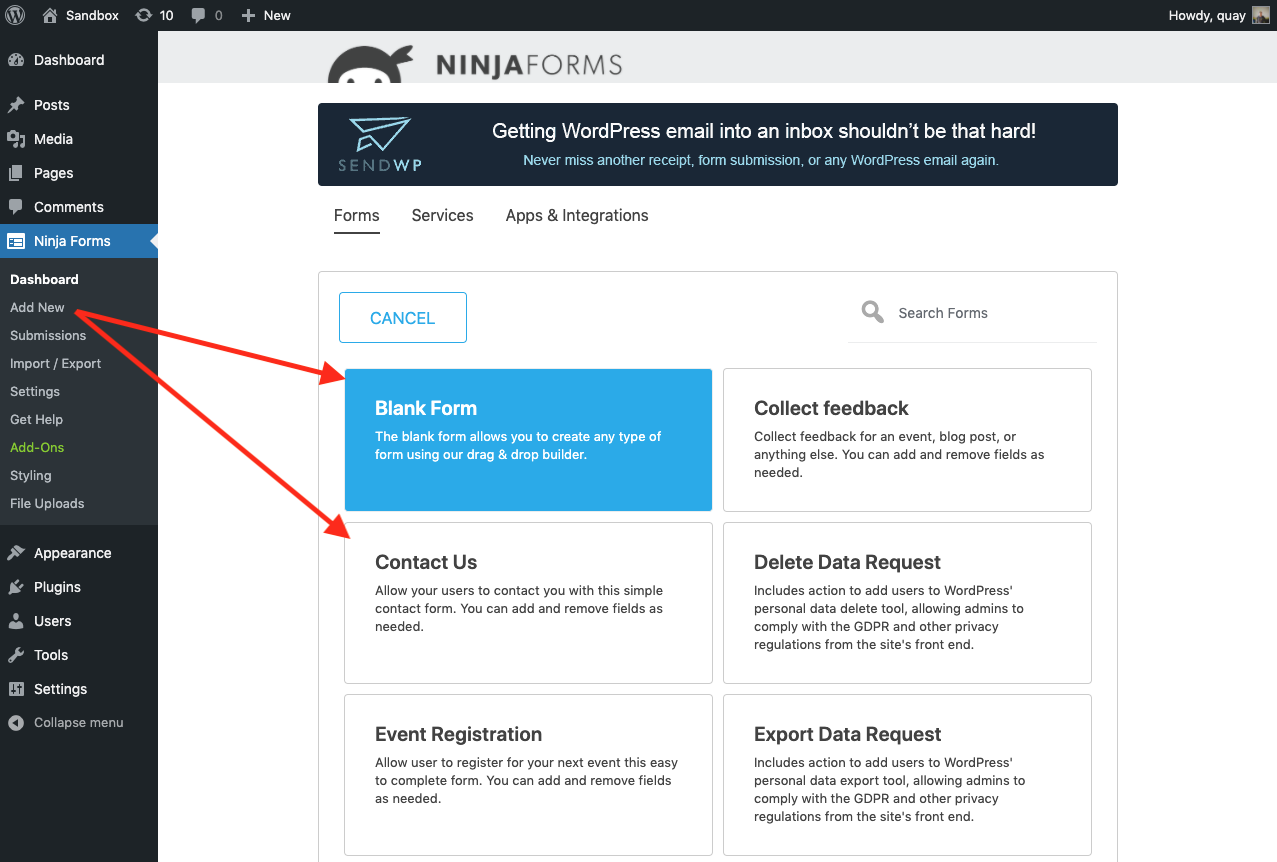 ninja forms blank ro contact us form templates for building a basic booking form for wordpress