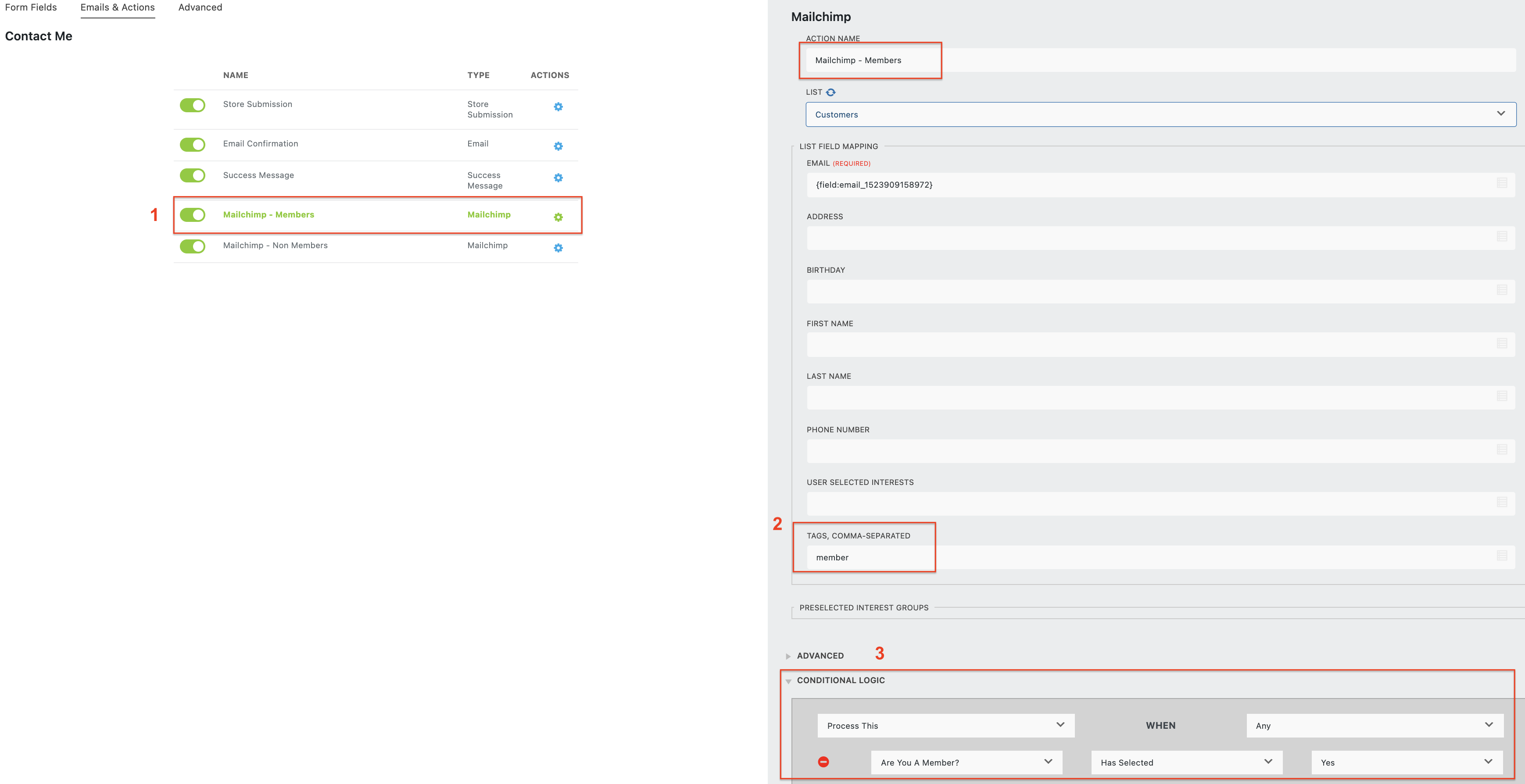 Adding Tags with conditional logic