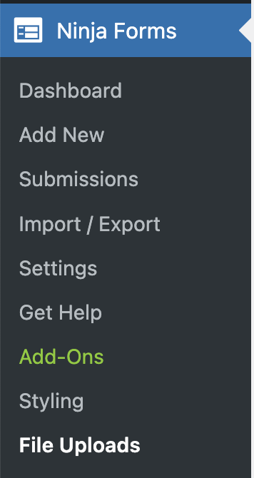 file uploads settings