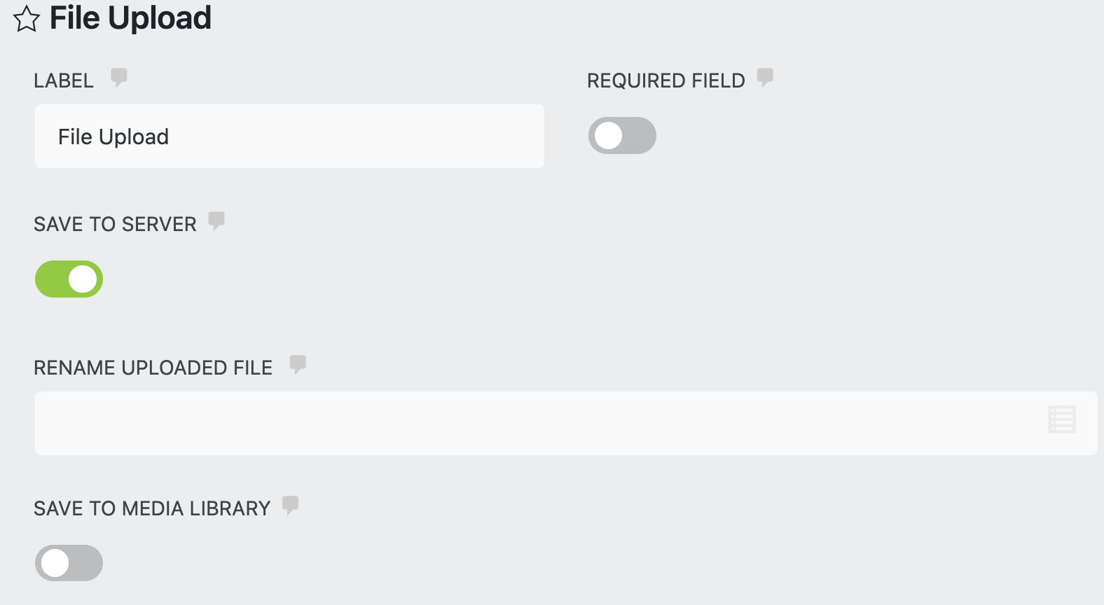 disable storing files in server
