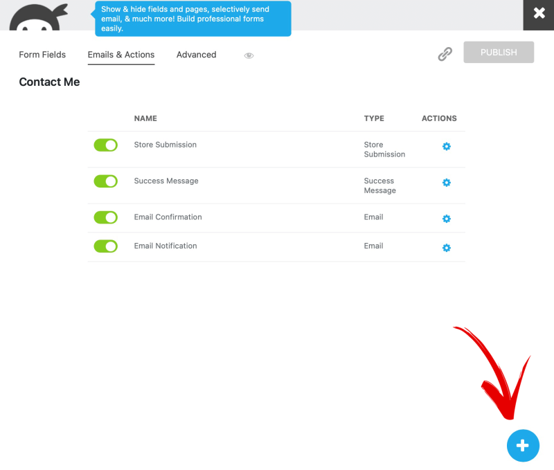 Add Emails and Actions