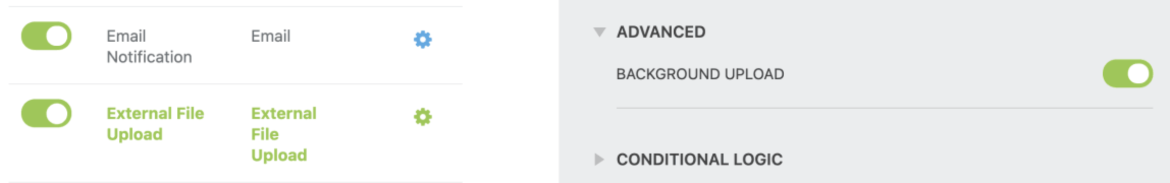 Background Upload File Uploads Add-On