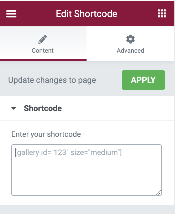 Adding Ninja Forms Shortcode to Elementor Page