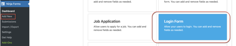 Custom Login Form Template