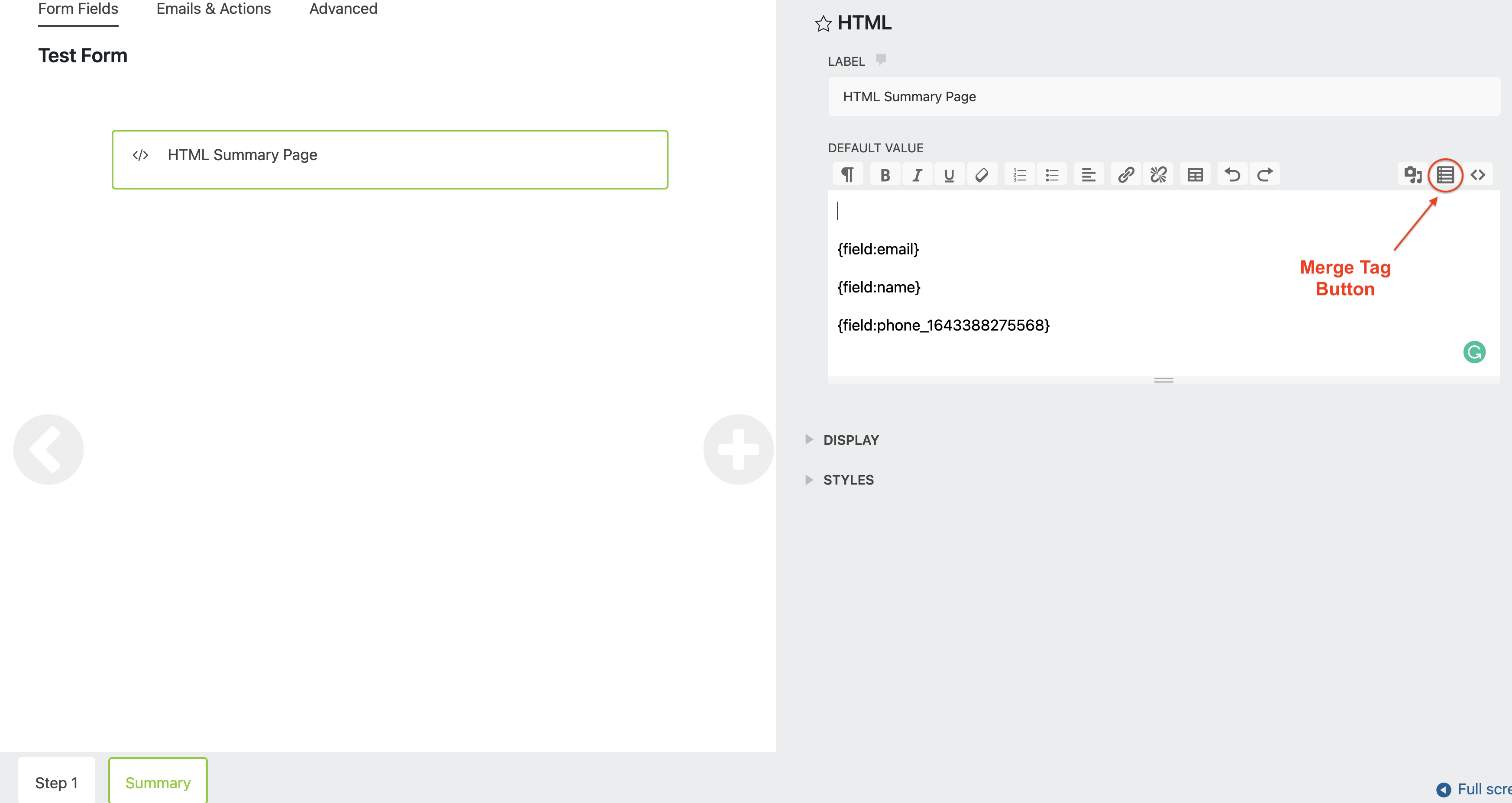 Preview Page in Ninja Forms