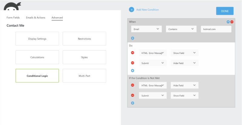 blocking email address