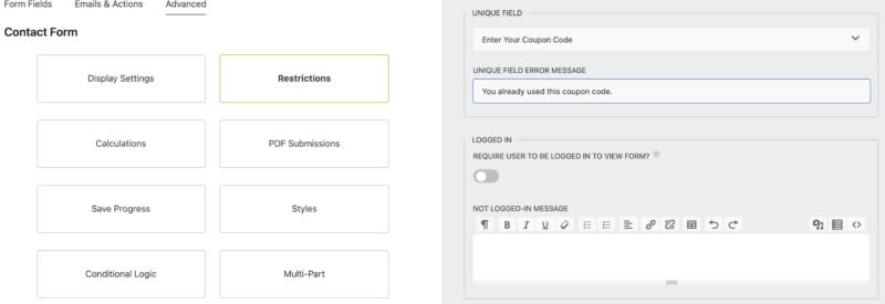 coupon code single use only