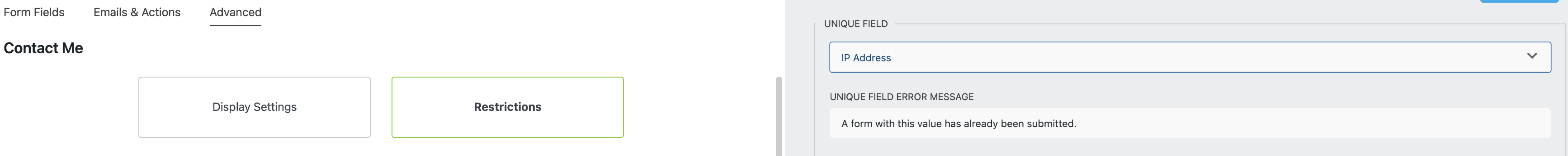 limiting submissions by ip address