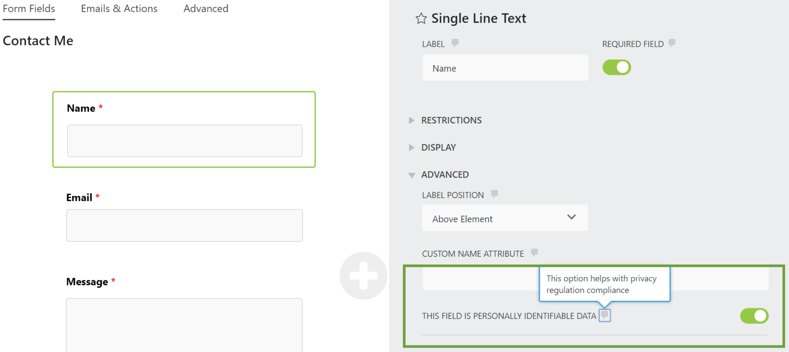 Personal Identifiable Data